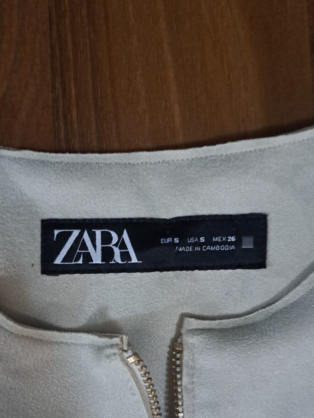 Zara Light Cream Peplum Tie-Waist Jacket - Picture 2 of 7